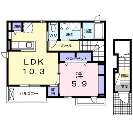 小峯 徒歩6分 2階の物件間取画像